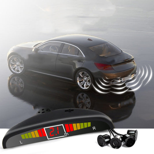 Car LED Crescent Buzzer Parking Sensor 4 Probes