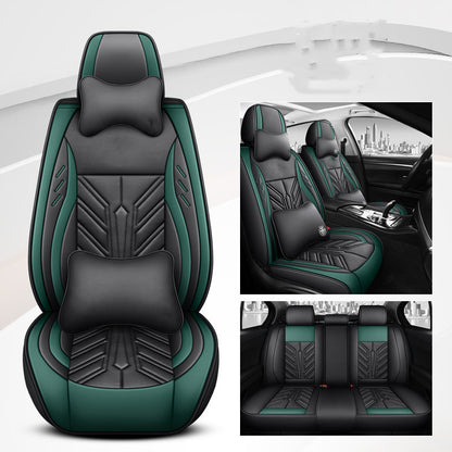 All-inclusive Wear-resistant Full-leather Contrast Stitching Car Seat Cushion