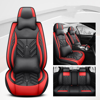 All-inclusive Wear-resistant Full-leather Contrast Stitching Car Seat Cushion