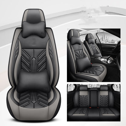 All-inclusive Wear-resistant Full-leather Contrast Stitching Car Seat Cushion