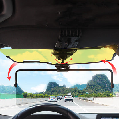 2 In 1 Car Sun Visor Polarized Sunshade Plate Clear Vision Anti-Dazzle Anti-UV Rotatable Adjustable Sun Visor Blocker Accessorie